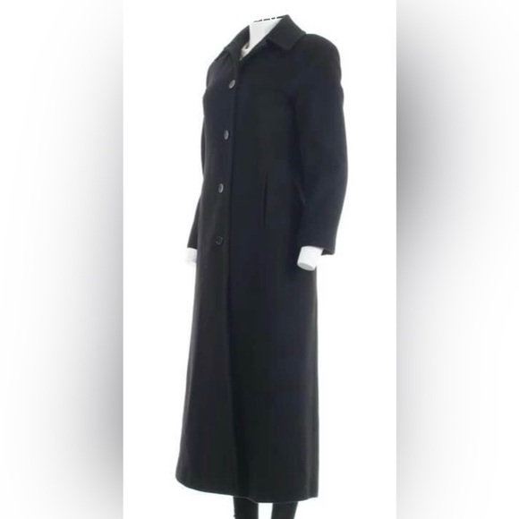 Calvin Klein Coat Merino Black Wool SIZE 14 Vintage USA - Picture 4 of 5